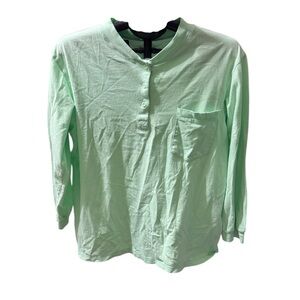 VERMONT COUNTRY STORE PAJAMA SET IN SOFT GREEN  KNIT p23